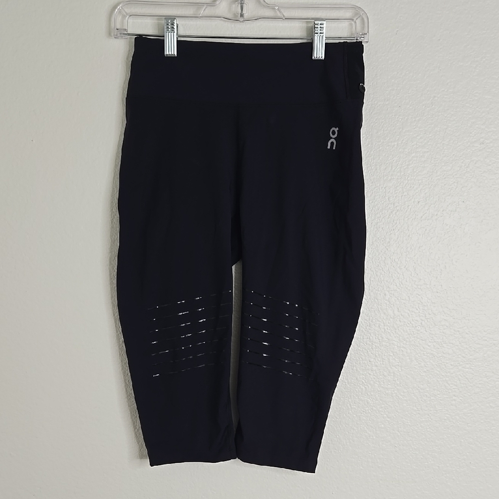On Running Black Athletic Shorts with High Waist and Breathable Design N…